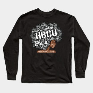 HBCU Natural Hair Afro Long Sleeve T-Shirt